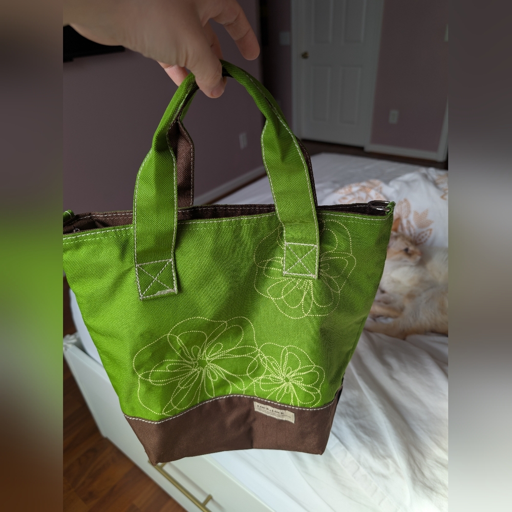 Lock and lock green and Brown Tote Bag